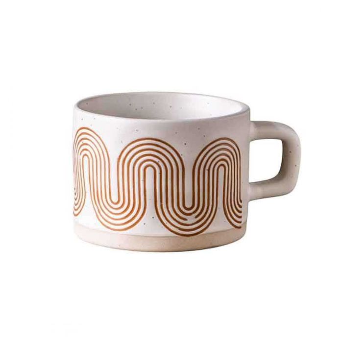 Керамична чаша с геометричен мотив – 250 мл