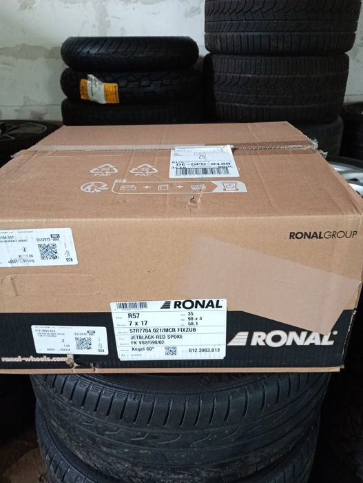FIAT500 RONAL R57 нови джанти със летни гуми 205/40/17 7Jx17 ЕТ35 4х98