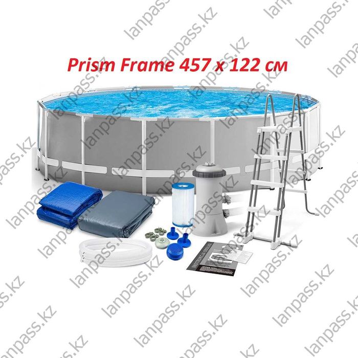 Каркасный бассейн Intex размер 457 х 122 см