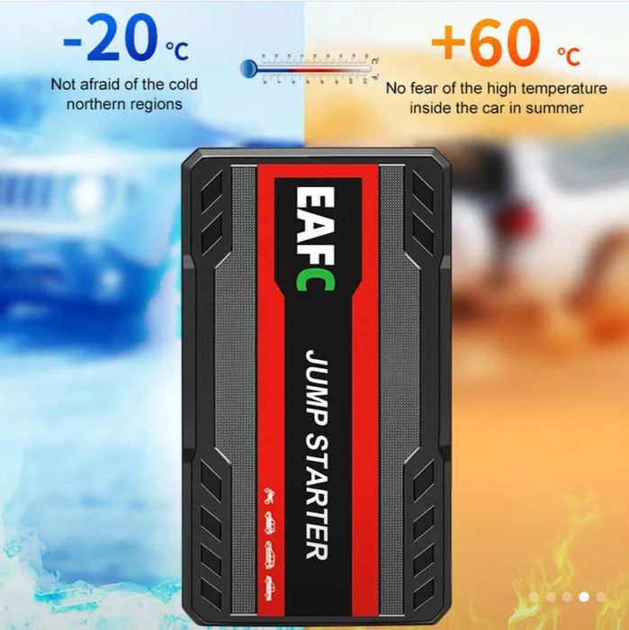 Robot Pornire Auto Jump Starter cu PowerBank și Lanterna LED +Geanta