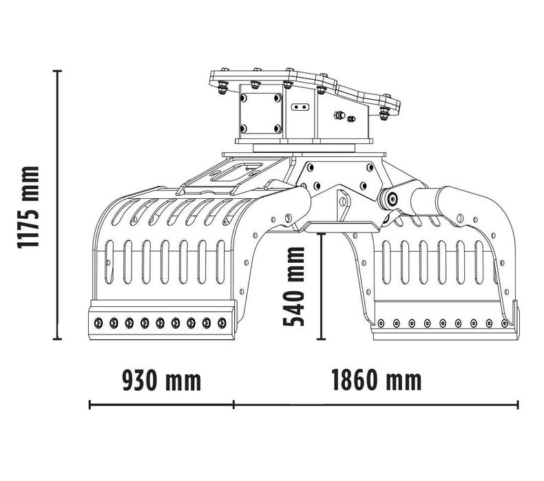 Cleste rotativa de la MB Crusher, model MB-G900