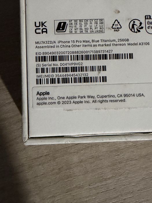 iPhone 15 Pro Max 256gb Blue Titanium