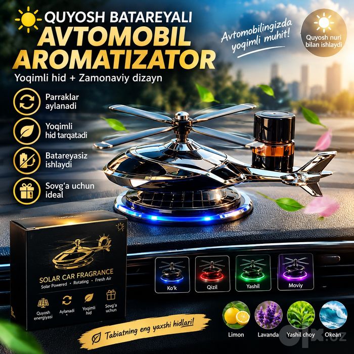 Quyosh batareyali avtomobil aromatizatori