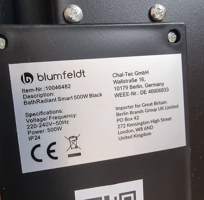 Стилен конвектор Blumfeldt 500w