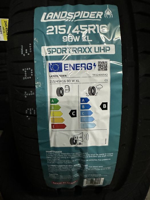 Нови летни гуми LANDSPIDER UHP 215/45R16 90W XL НОВ DOT БОРД 2154516