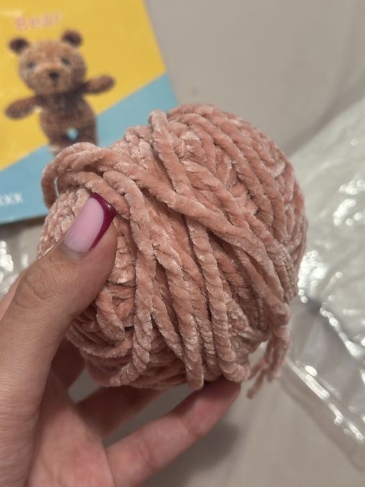 Crochet set - розово мече