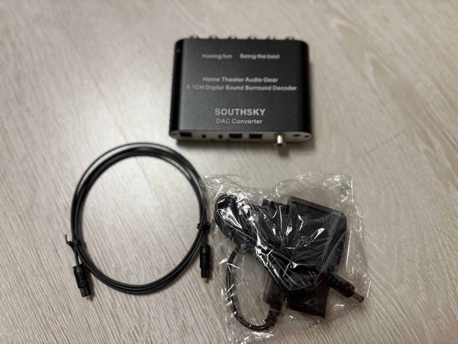 Decoder Audio 5.1 Dolby Digital DTS – SPDIF Optic/Coaxial la 6 RCA Analogice