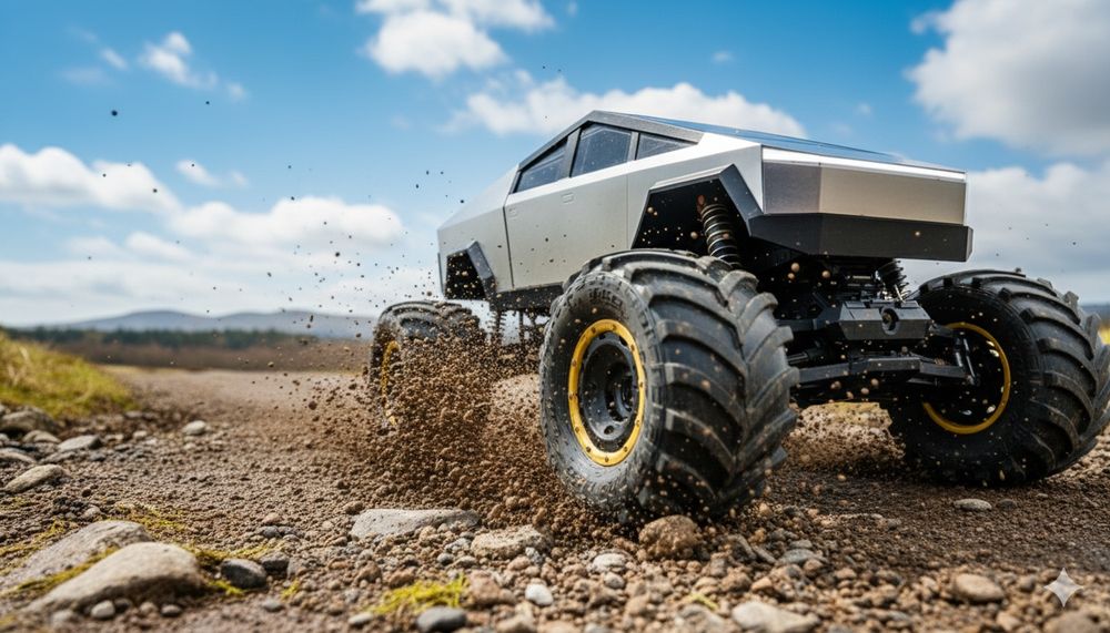 Kotta moshina Cybertruck. Большая машина сайбертрак KATTA