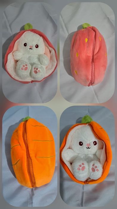 Дышащий зайчик в клбунике/морковке