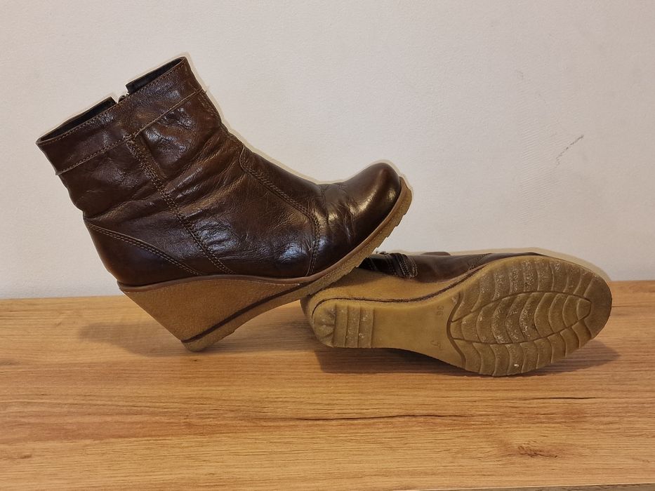 Botine piele maro damă - mar 36