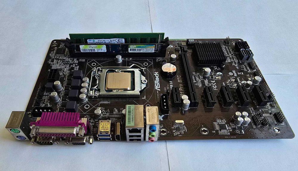 Комплект дъно, процесор и рам ASROCK h81 Pro + Celeron G1840 + 8Gb Ram