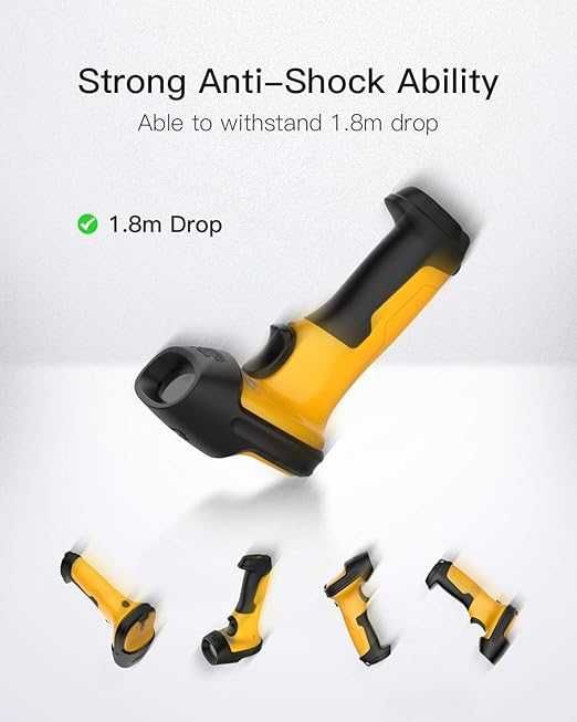 Безжичен баркод скенер Inateck, 2.4GHz, батерия 2600mAh, обхват 60m