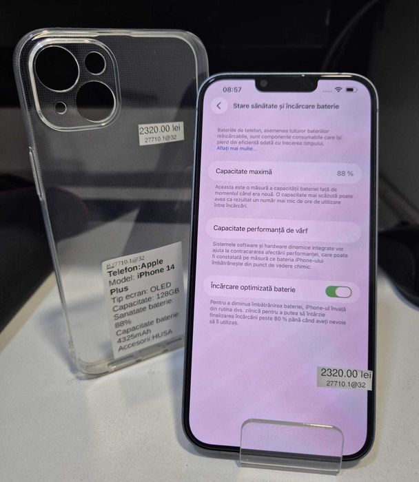 iPhone 14 Plus 128Gb 88% Bateria (AG32 B27710.1) 2 ANI GARANTIE!