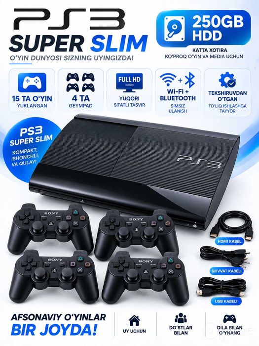 Playstation 3 / Sony / Optom va donalab sotamiz!