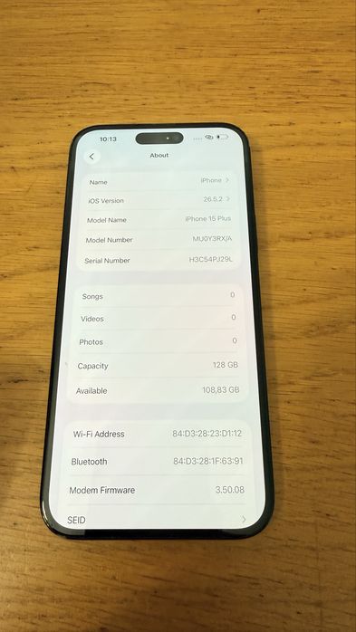 iPhone 15 Plus 128GB Negru – Funcțional 100% / Spate spart