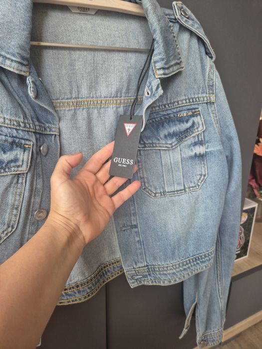 Geaca denim Guess L-xl noua,damă