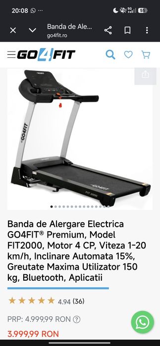Banda de alergat go 4 fit,model fit 2000