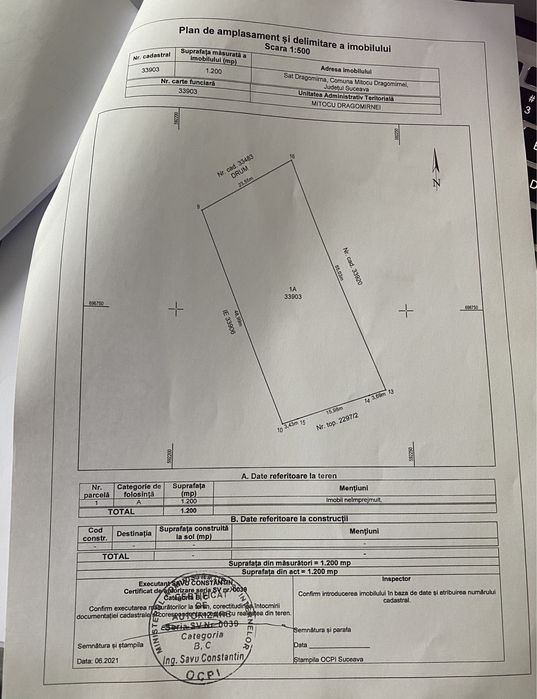 Vand teren 10 ari pentru casa Manastirea Dragomirna 8km de SUCEAVA
