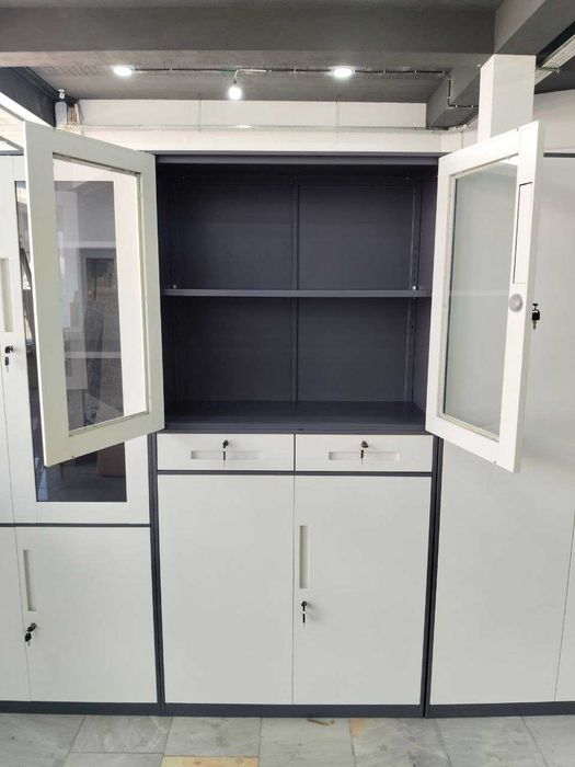 Шкаф для документов / офис / металлический / стеклянные двери