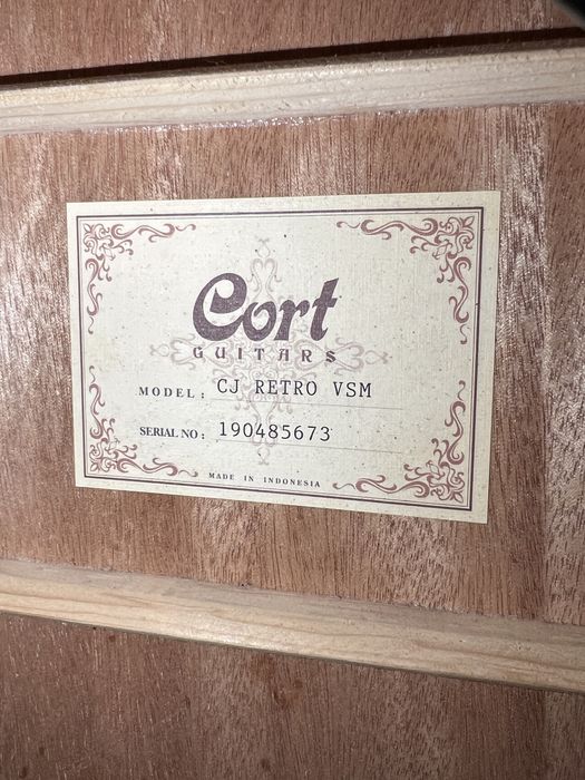 Гитара Cort. CJ retro vsm, производство Индонезия