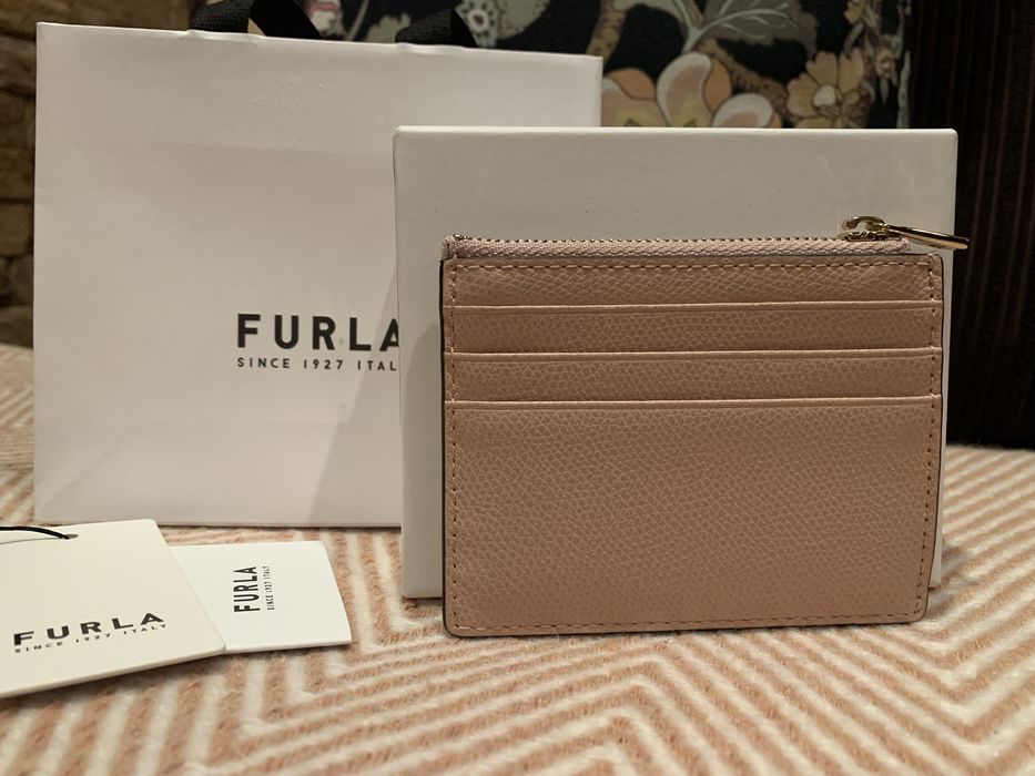 FURLA Camelia card case - оригинален кожен кардхолдер