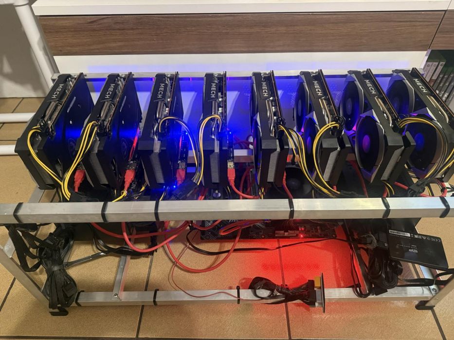 2x Mining rig-a RX 6600 | готови за работа, 2х майнинг рига рх 6600 гр ...