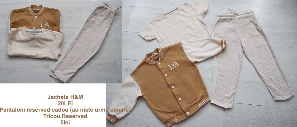 Hainute potrivite pentru 4 anisori , baietel