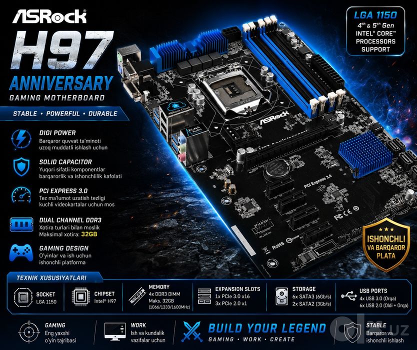 ASRock H97 Anniversary sifatli plata