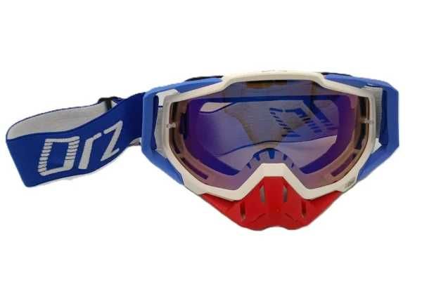 Детски комплект кросова каска ризница наколенки и очила