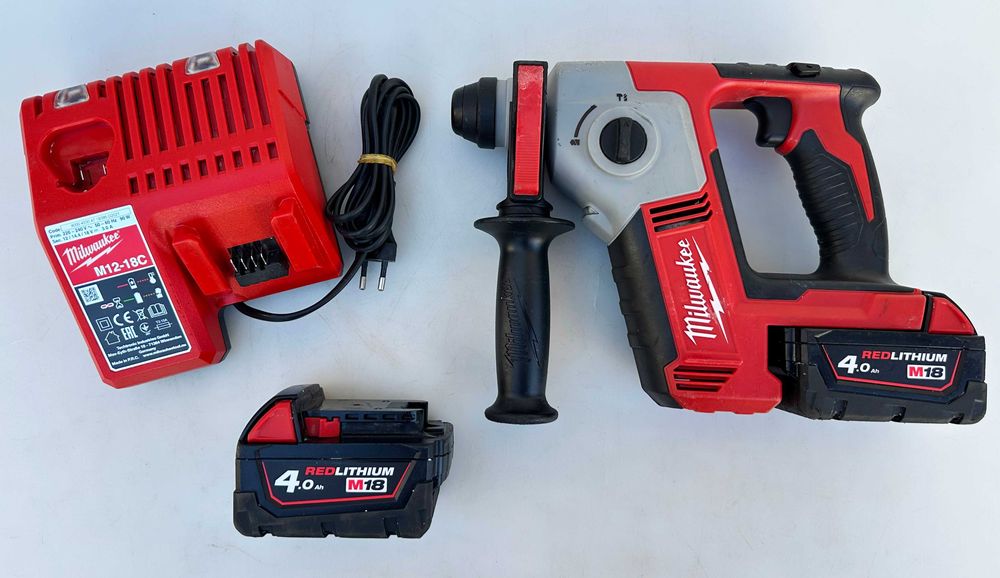 Milwaukee M18 BH - Акумулаторен перфоратор 2x18V 4.0Ah отличен!