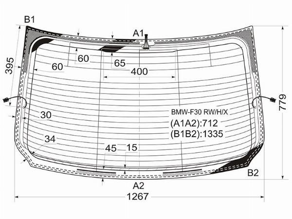 Стекло заднее Bmw 3
