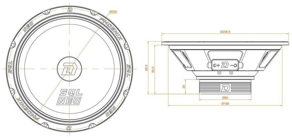Аудио динамики DL AUDIO PHOENIX SQL 200 NEO