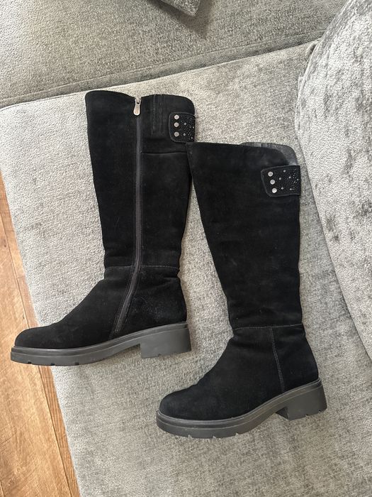 Женские зимние сапоги замша натуральная мех 37