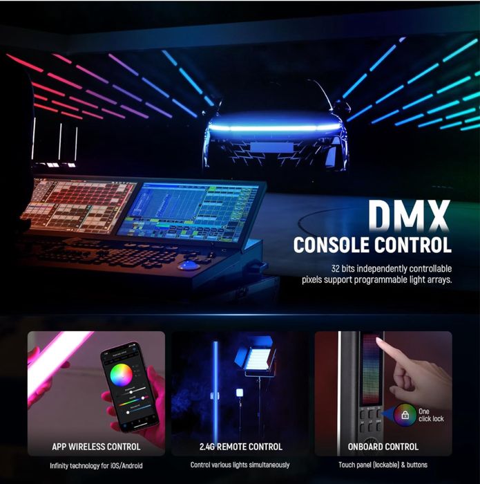 Проф. RGB tube. диодно осветление. Видео. фото. tl120c. Камера. neewer