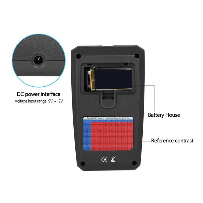 Multimetru Tester tranzistori, diode, triode, condesatori, bobine,SMD.