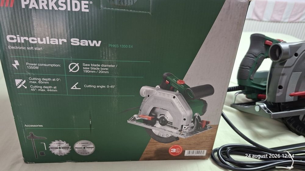 Fierăstrău circular PARKSIDE PHKS 1350 E4,Nou,Garanție 3 ani