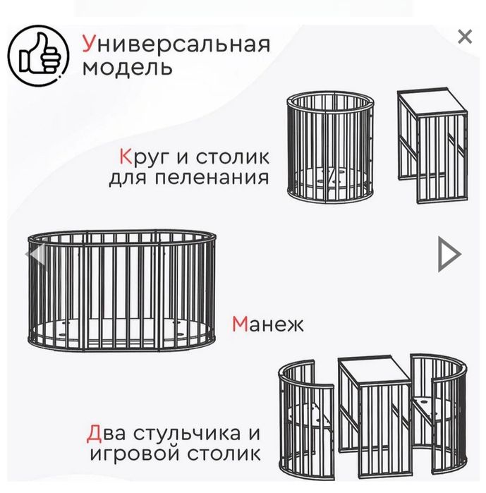 Детская кровать, манеж