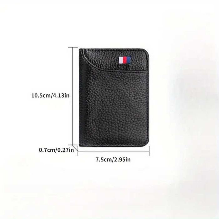 Мъжки тънък портфейл от еко кожа – идеален за кредитни и лични ка