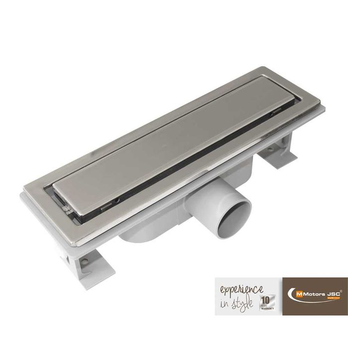 Линейни подови сифони за баня MMotors, Закалено стъкло -20% ОТСТ. Авг.