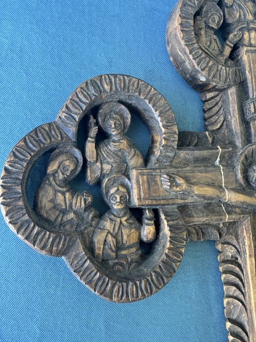 УНИКАЛЕН Стар кръст , Исус Христос , ДЪРВОРЕЗБА