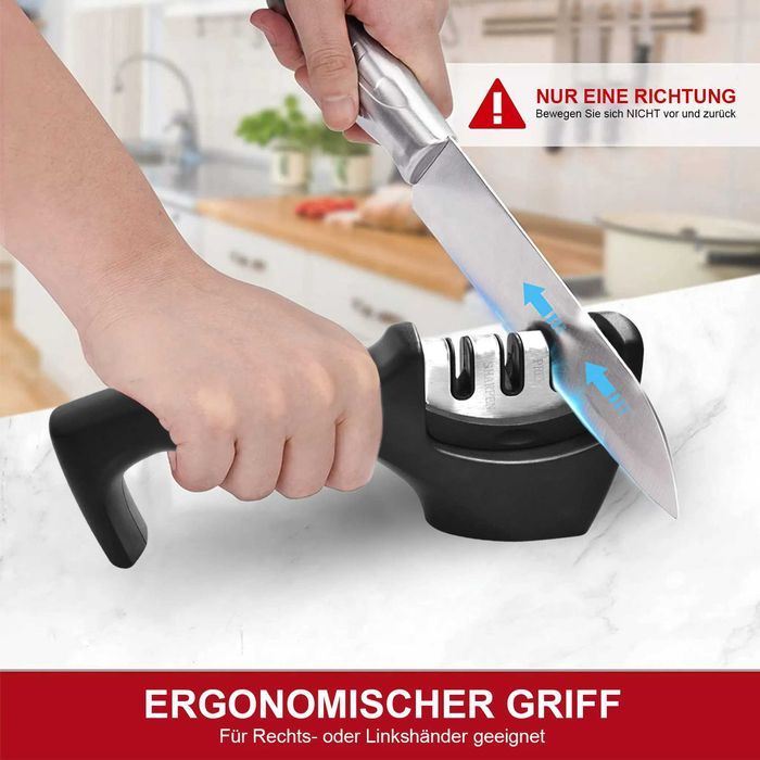 Aparat de ascutit, ascutitor cutite manual, nou, realizat in Germania