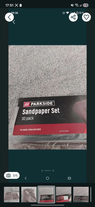 Set hârtie abrazivă (60 bucăți). Noi!