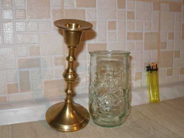 Свещник Ваза-Бронз Стъкло