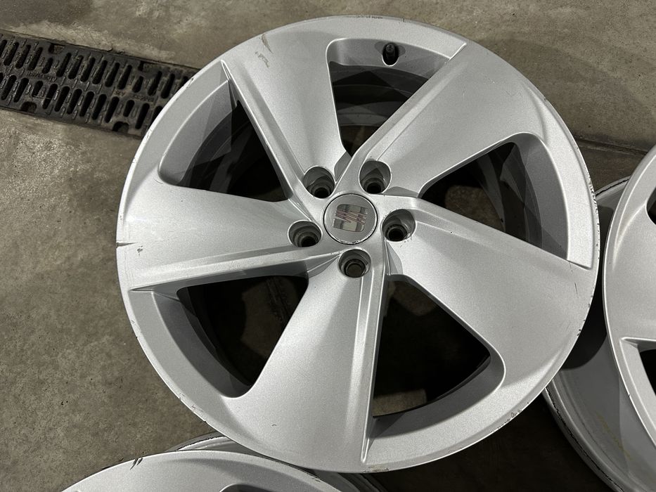 4бр. ОТЛИЧНИ 17” ОРИГИНАЛНИ Джанти 5х100 за -SEAT/AUDI/VW/SKODA/VAG- 7Jx17H2, ET46