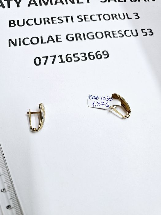 Vand cercei din aur 14 k 1.37 g cod 1030
