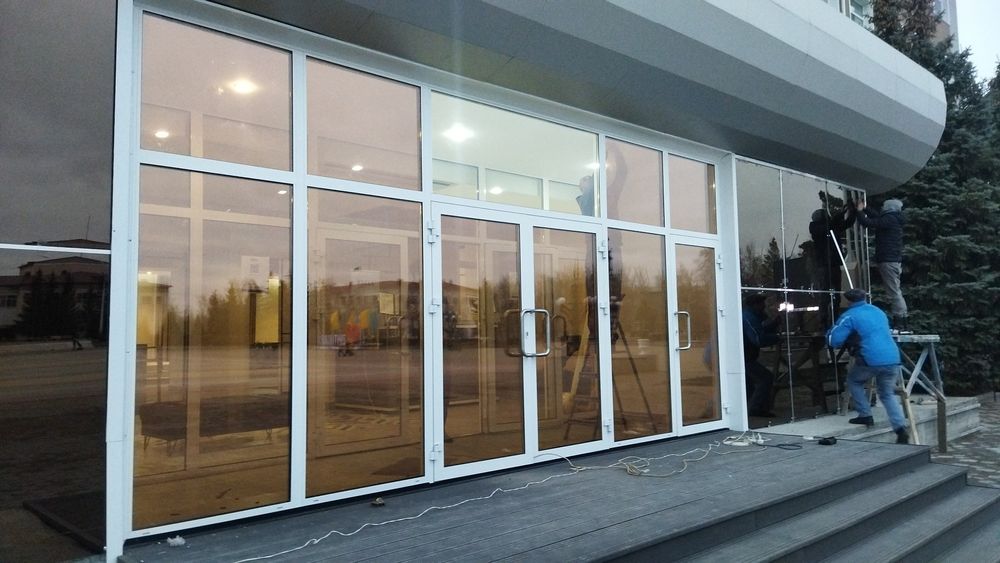 Стекло фасадное перегородки