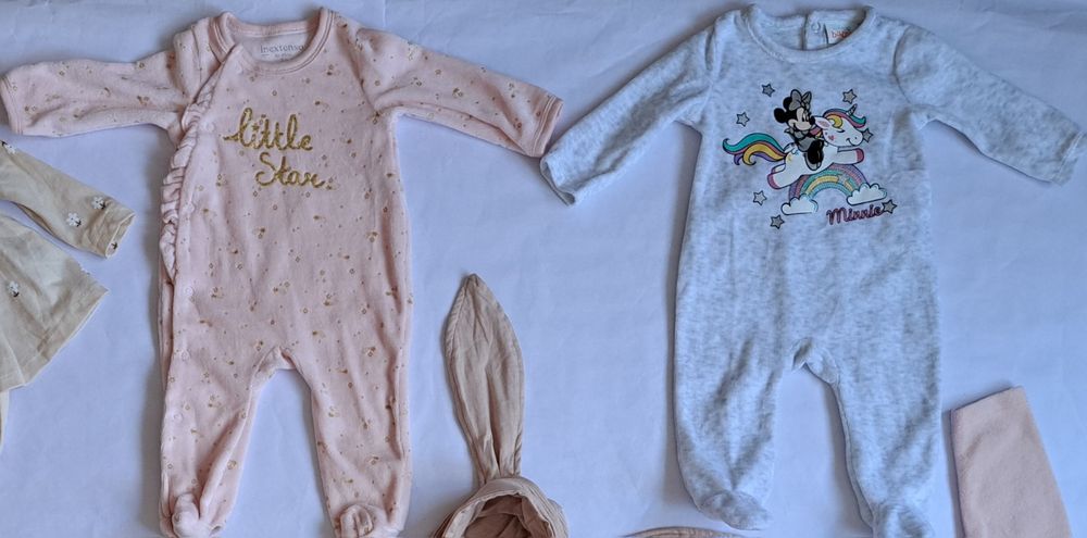 Pachet 6 articole noi bebe, mărime 62-68 cm, varsta 3-6 luni