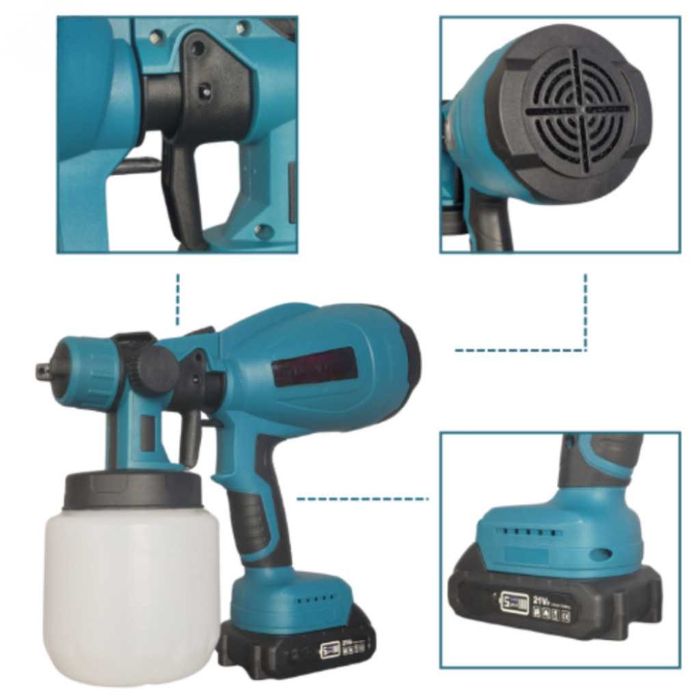 Акумулаторен и безжичен пистолет за боядисване