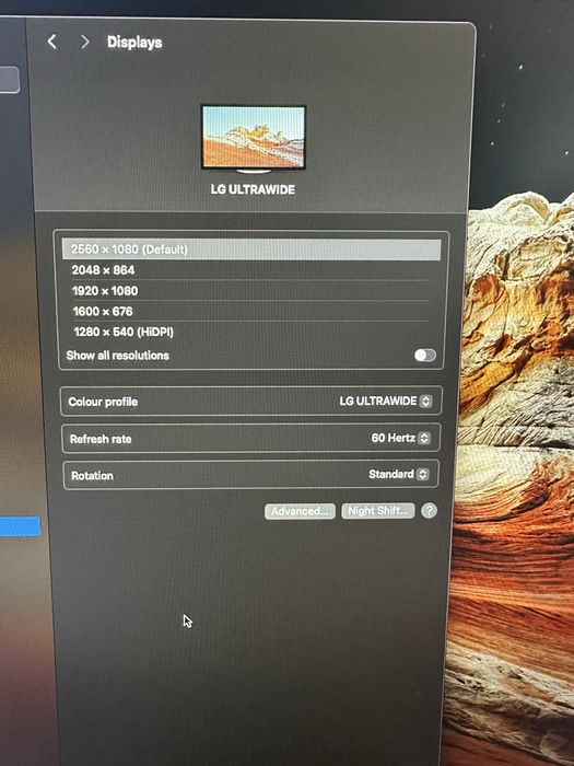 Lg ultra wide 34 inch “ 34UM58-p 2K 60hz
