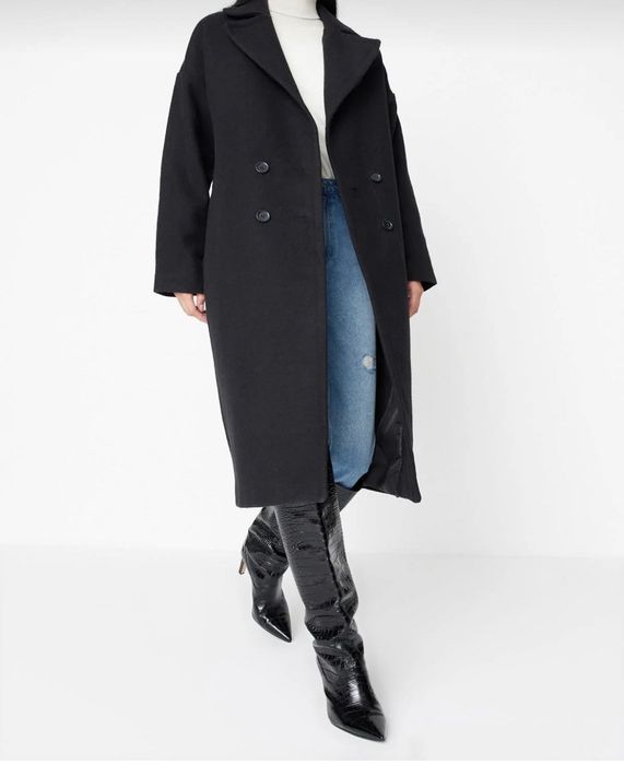 Ново черно палто с етикет